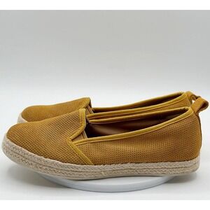 Clarks Azella Revere Espadrille Loafers Women Size 7.5 Brown Suede Slip-On Shoes